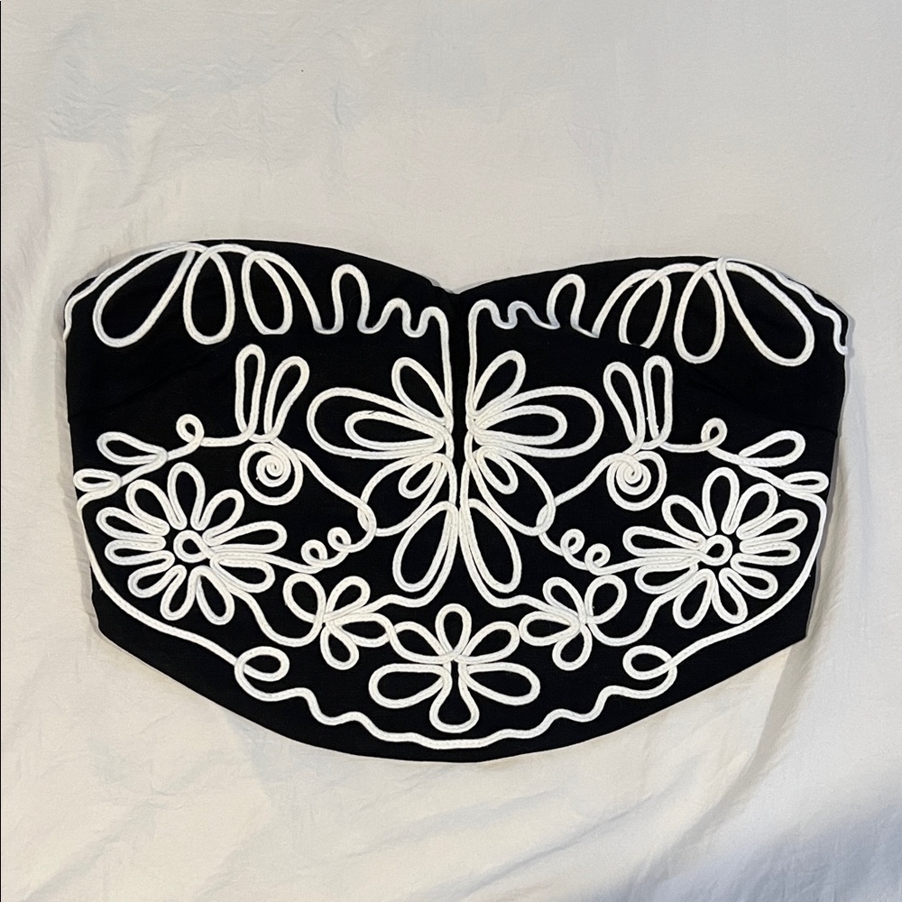 Embroidered Tube Top